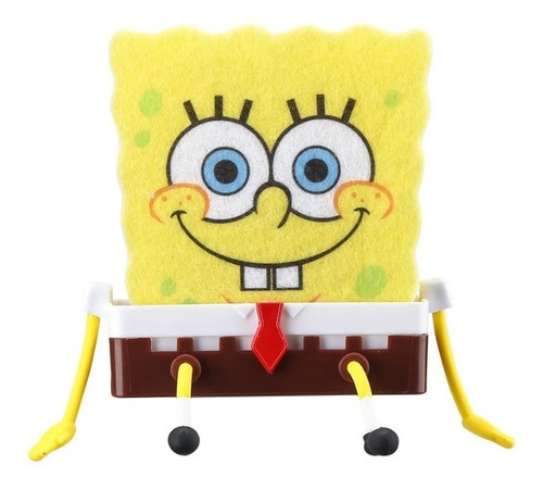 Porta Esponja Escurridor Forma De Bob Esponja 3 Esponjas