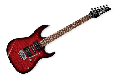 Imagen 2 de 4 de Guitarra eléctrica Ibanez RG GIO GRX70QA de álamo transparent red burst con diapasón de amaranto