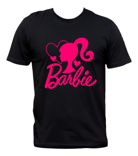 Remera Barbie Corazones Unisex Adultos Niños 100% Algodón