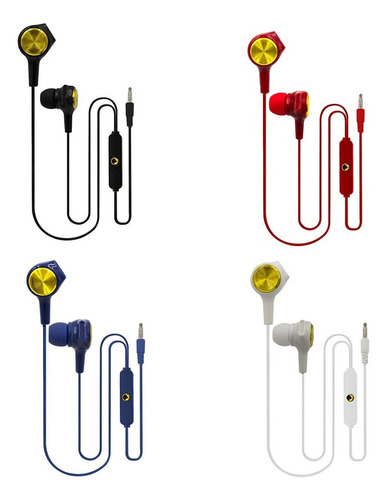 Audifonos Alambricos Manos Libres Microfono In Ear Celular Color Negro