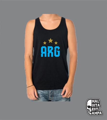 Imagen 3 de 4 de Musculosa Argentina Campeon Del Mundo