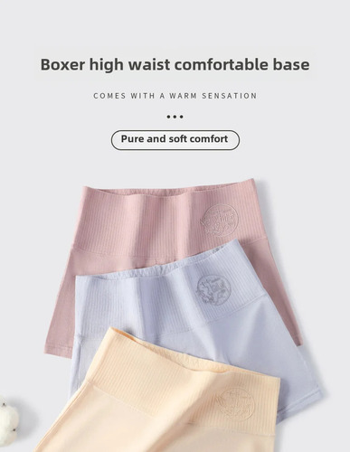 Calzoncillos Bóxer De Algodón De Cintura Alta, Pantalones De