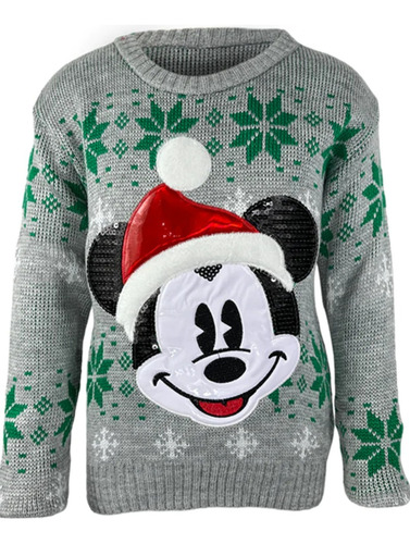 Sueter Sweater Navideño De Niños Mickey Mause O Minnie Mimi