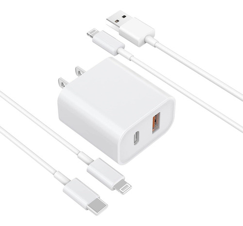 Desoficon - Cargador Rpido De iPhone De 20 W Con Doble Puert