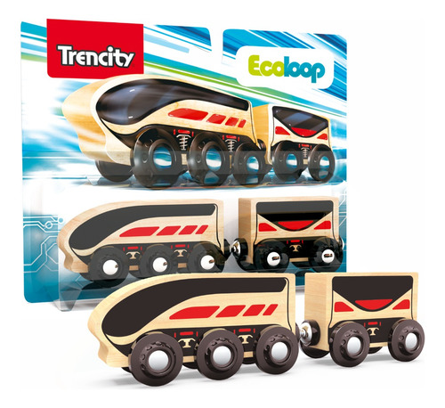 Trencity Pack Personajes Vehiculos Imantados C/ Vagon Madera