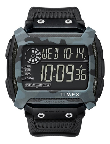 Relogio Timex Command Shock Azul Camuflado - Tw5m18200