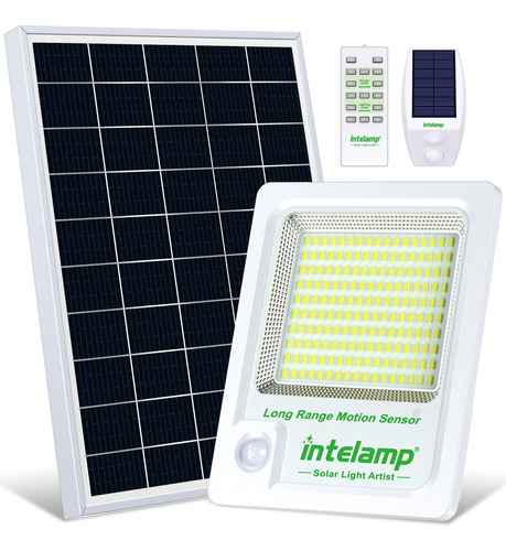 Intelamp Luz Solar Para Exteriores, 12000 Mah, 2000 Lumenes,