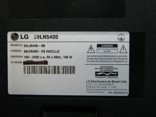 39ln5400 Kit Botao De Funcao / Painel / Sensor Do Controle