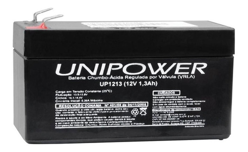 Bateria Unipower Up1213 12v 1.3ah F187 Não Automotiva