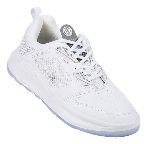 Tenis Escolar Niño Blanco Tacto Piel Clasben 06903701