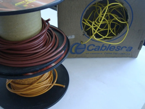 Cable Automotriz Amarillo # 18 Cablesca, Precio Por 4 Metros