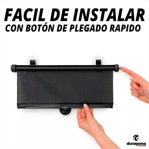 Imagen 4 de 8 de Cortinas Parasol Auto Coche Enrollable Protege Ventanilla 4u
