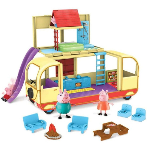 Imagem 4 de 7 de Veículo Playset Peppa Pig Van Para Acampar 44cm Sunny 2316