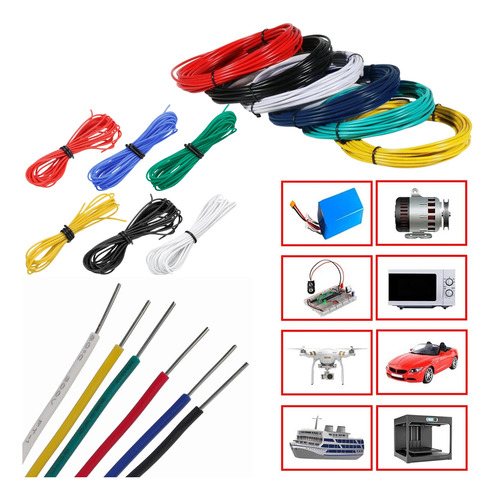 Cable Automotriz Multiple 14 Awg (10 Metros) Color Blanco