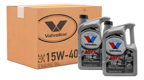 Kit Caja (4) Aceite Valvoline Vr1 Racing 15w40 Multigrado 5l