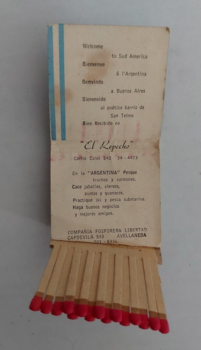 Antigua Caja De Fósforos El Repecho De San Telmo. Sin Uso. (Usado)