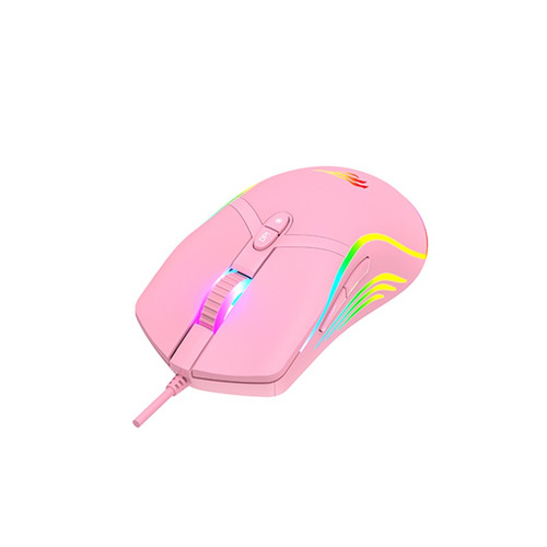 Imagem 4 de 5 de Mouse Gamer Havit - Gamenote - Ms1026 Rgb 6.400 Dpi 7 Botões Rosa Quartz
