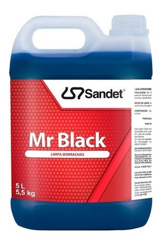 Pretinho Limpa Pneu Mr Black 5l Sandet Aspecto Brilhante *