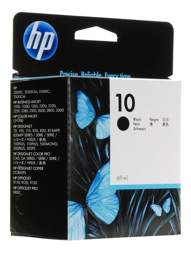 Cartucho Hp 10 Negro C4844a Plotter 70 100 110 500 815