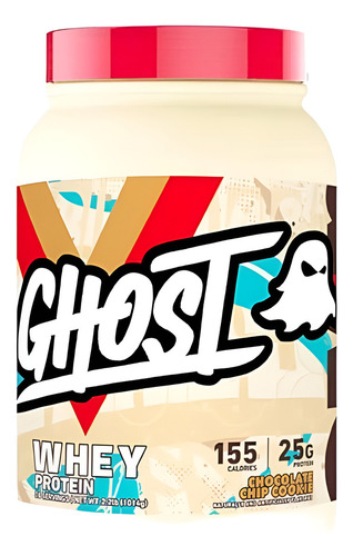 Suplemento en Polvo Ghost Whey Protein 2.176 kg 64 Porciones Sabor Chocolate Chip Cookie