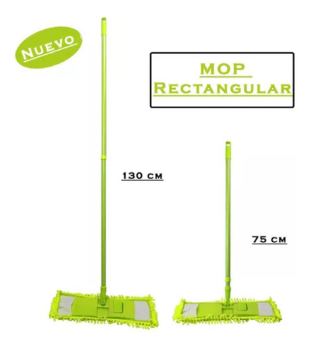 6 Trapeador Mop De Microfibra Rectangular Piso Sacudidor