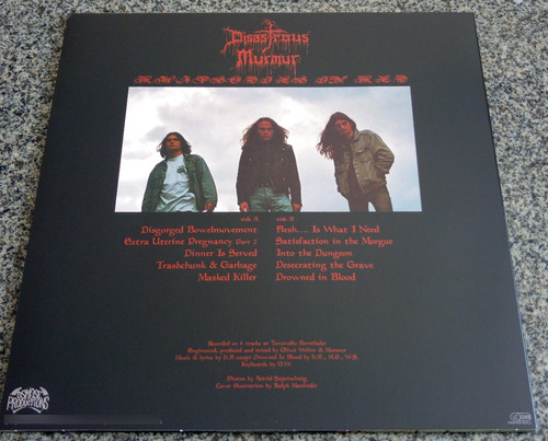 Disastrous Murmur Rhapsodies In Red Lp Death Pungent Stench