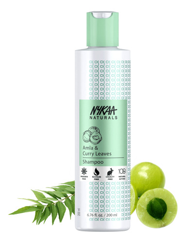 Champú Nykaa Naturals Amla & Curry Leaves - Previene La Caíd