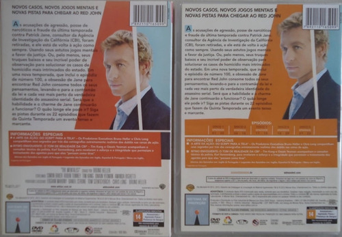 Mv4054 Box The Mentalist 5a Temporada 5 Dvds Originais