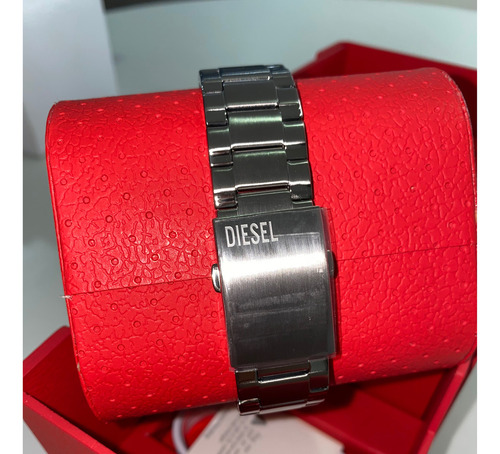 Diesel Smartwatch Dzt2042 para hombre, funda blanca, gris oscuro, bisel, diseño de pulsera de malla