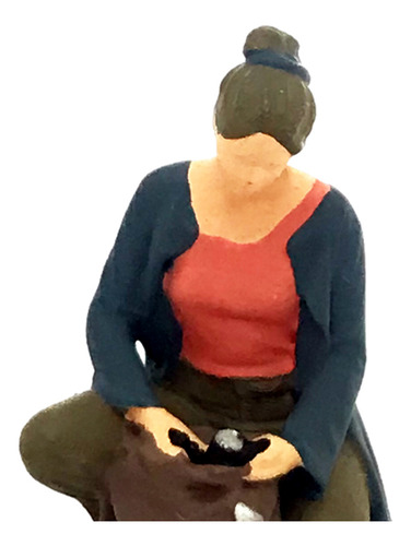 1:64 Diorama Deportes Figura La La Mujer En Cuclillas Azul