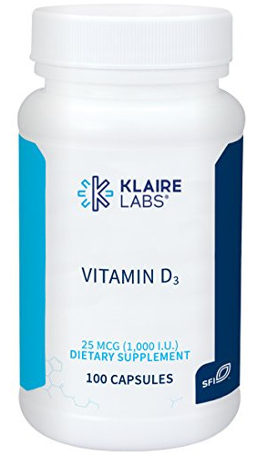 Klaire Labs Vitamina D3 1000 Iu - Alta Potencia 25 L7h2s