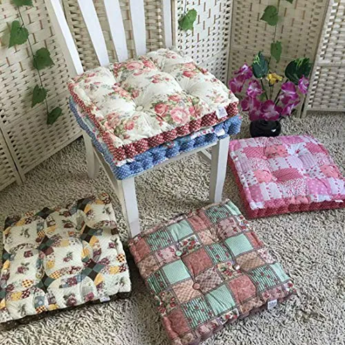 Cojines De Silla Bohemios Estampados, Cubierta 100% Algodón,