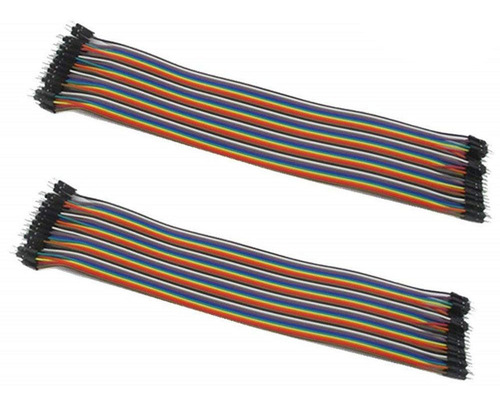 Imagen 4 de 6 de Pack 40 Cables Macho Macho 20cm Dupont Arduino Protoboard