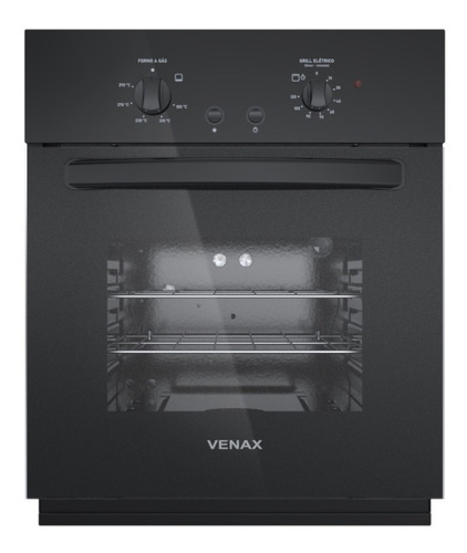 Forno Embutir Gás 50l Totale Nero Giii Venax Preto F. 220v