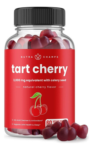 Nutra Champs Tart Cherry 3000mg 60 Vegan Gummies