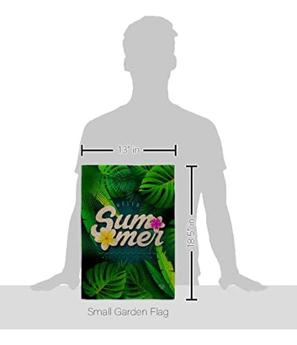 Colección De Adornos De Verano, Palmera, Arpillera, Bandera