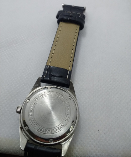 Relógio Suíço Henri Sandoz Corda Manual Perfeito Prateado