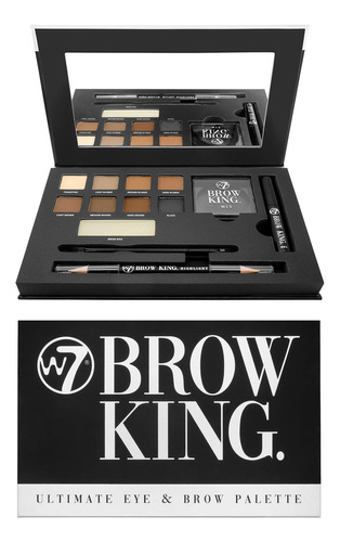 W7 Brow King Ultimate Kit De Cejas - Paleta De Forma, Defin.