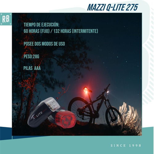 Imagen 2 de 10 de Kit De Luces Delantera Y Trasera Mazzi Ql-275 - Racer Bikes