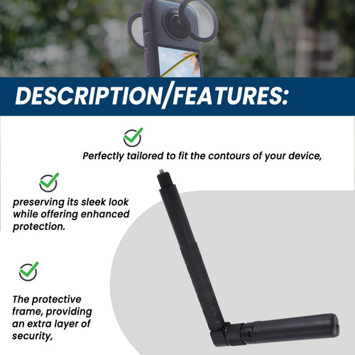 Funda Protectora De Lente Selfie Stick Para X3 Para Insta3-f
