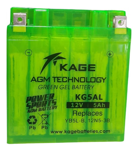 Batería Kage 12n5-3b Gel Ácido
