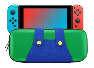 Estuche Para Nintendo Switch Rígido Eva Luigi Verde/azul