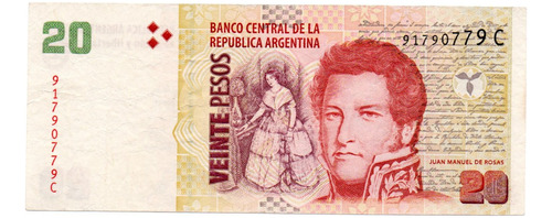 Billete 20 Pesos Convertibles Segundo Diseño Bottero 3520