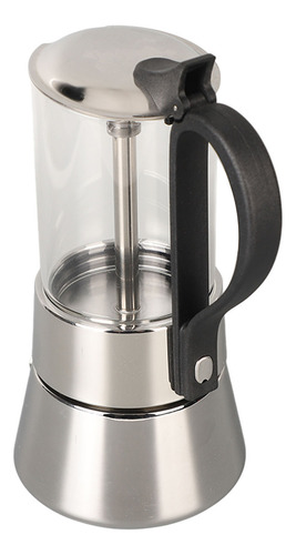 Zc Cafetera Moka De Acero Inoxidable Con Tapa De Cristal