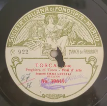 Comprar Emma Carelli Tosca Disco Pasta Fonotipia 39649 \u002F 39650  922
