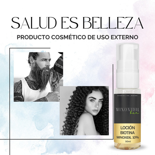 Espuma Minoxidil 10% Y Biotina Unisex 50ml Minoxidilber