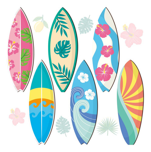 Clothmile 6 Pieza Tabla Surf Verano Letrero Madera Adorno
