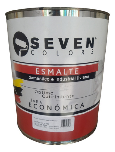 Pintura Esmalte Aceite 1/4 Negro Brillante Sevencolors