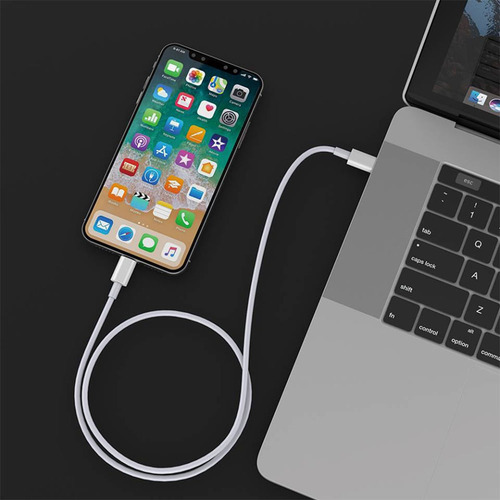 Cable Ligthning A Usb, 1m, 12w, Silicona, Negro