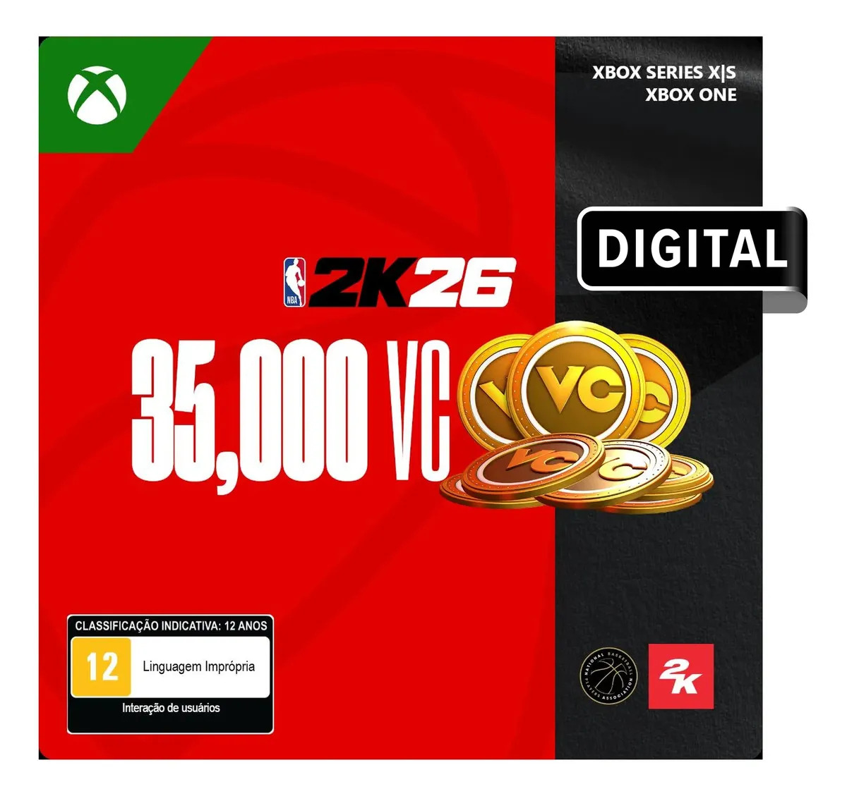 Gift card NBA 2K26: 35,000 Virtual Currency Pack BR Xbox Series X|S/Xbox One (Digital)
